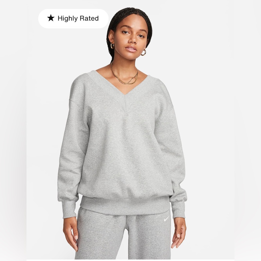 Nike Phoenix V-neck Oversized Sweatshirt